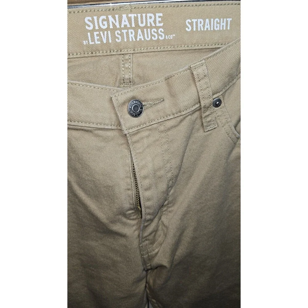 Signature by Levi Strauss & Co. Gold Label Men's straight 34x32 khaki 003